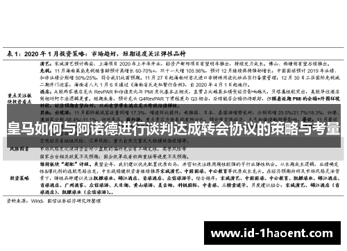 皇马如何与阿诺德进行谈判达成转会协议的策略与考量